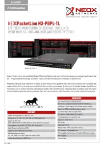 PacketLion Network-Packet-Broker - NX-PBPL-1L - Datasheet Download