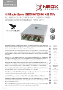 Data Sheet - M12 Copper Network TAP